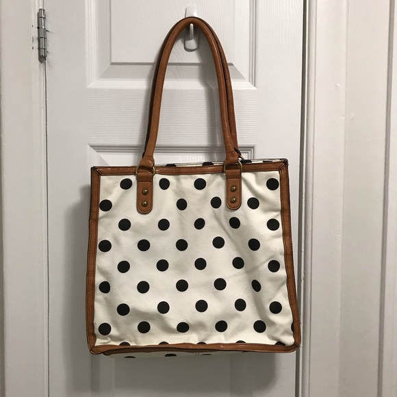 ALDO POLKA DOTTED TOTE BAG - Picture 2 of 10